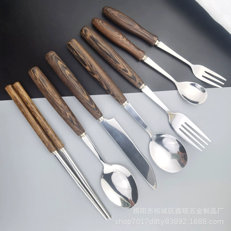 Brand retro set, high quality tableware stainless steel