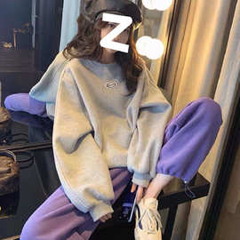 877#盐系炸街运动套装女2025春秋季新款时尚休闲宽松卫衣两件套