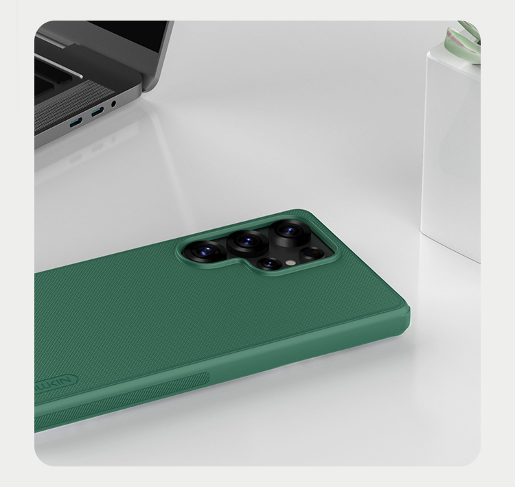 Ốp lưng Nillkin chống rơi mờ nhám Pro cho Samsung S25 Ultra — Shield PRO màu đen, Lá chắn PRO màu xanh lam, Lá chắn PRO màu đỏ, Samsung S25 chi tiết 11