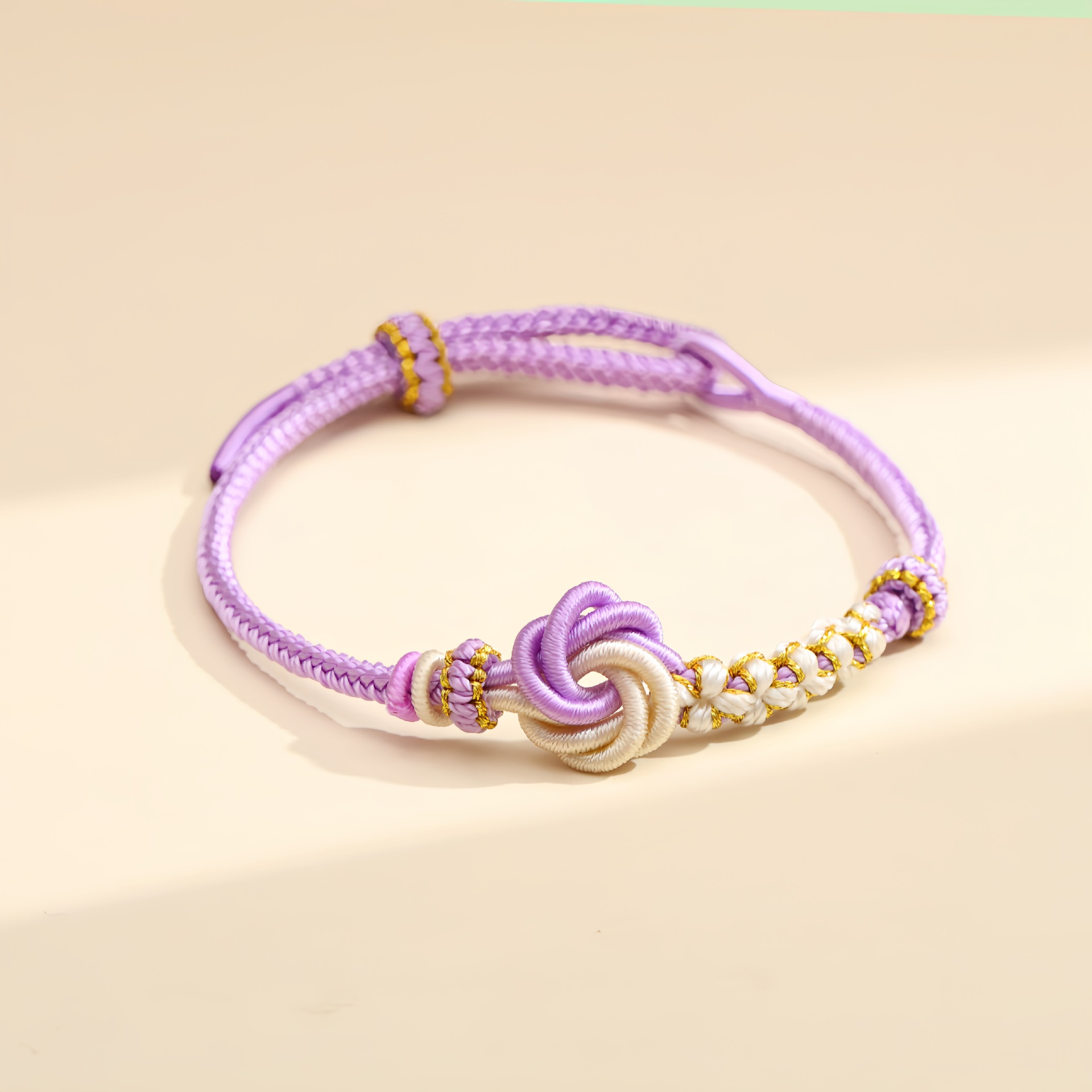 Purple top knot (five peach blossoms)
