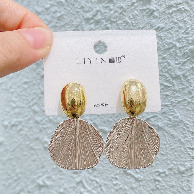 丽银/丽贝丽影复古金属耳环潮流耳饰女简约气质耳坠个性时尚潮款|undefined