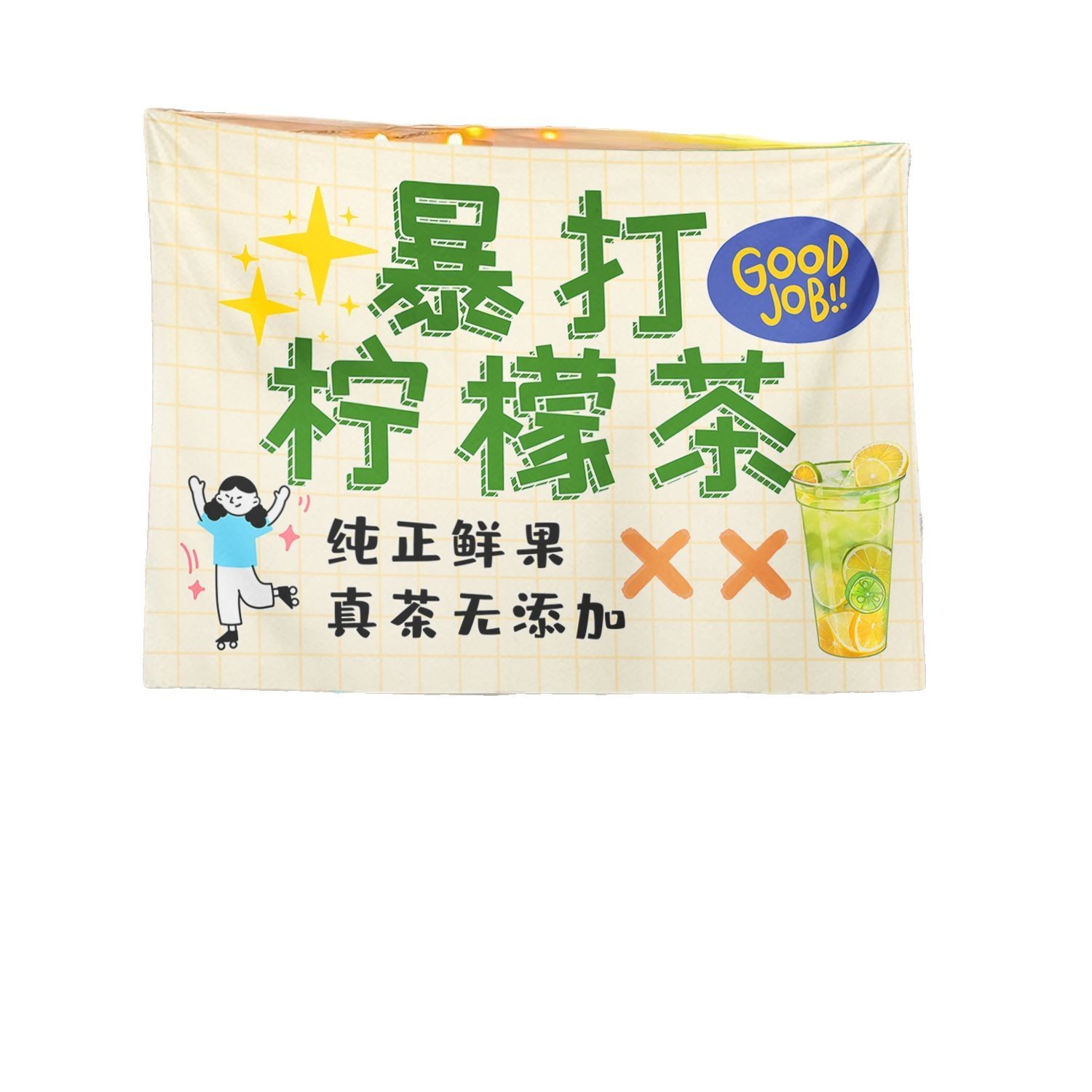 Té de limón hecho a mano, puesto, comida, mercado nocturno, puesto, puesto, cartel callejero, puesto, promoción