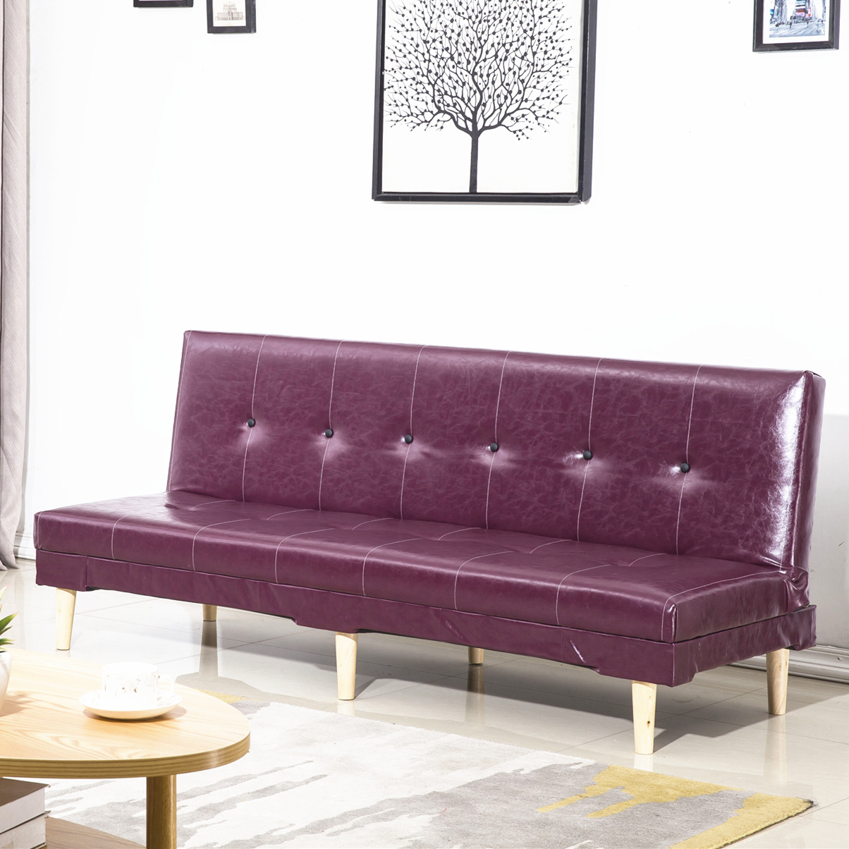 Fábrica directa sofá pequeño tipo simple cama plegable alquiler de alquiler económico esquina sala de estar dormitorio tienda al mediodía