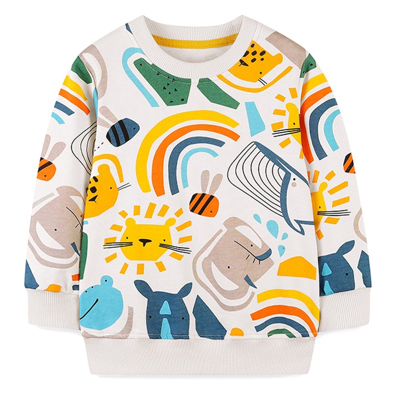 Sudadera Infantil Otoño 2026, Estilo Europeo y Americano, Cuello Redondo, Manga Larga, para Niños, Venta al Por Mayor