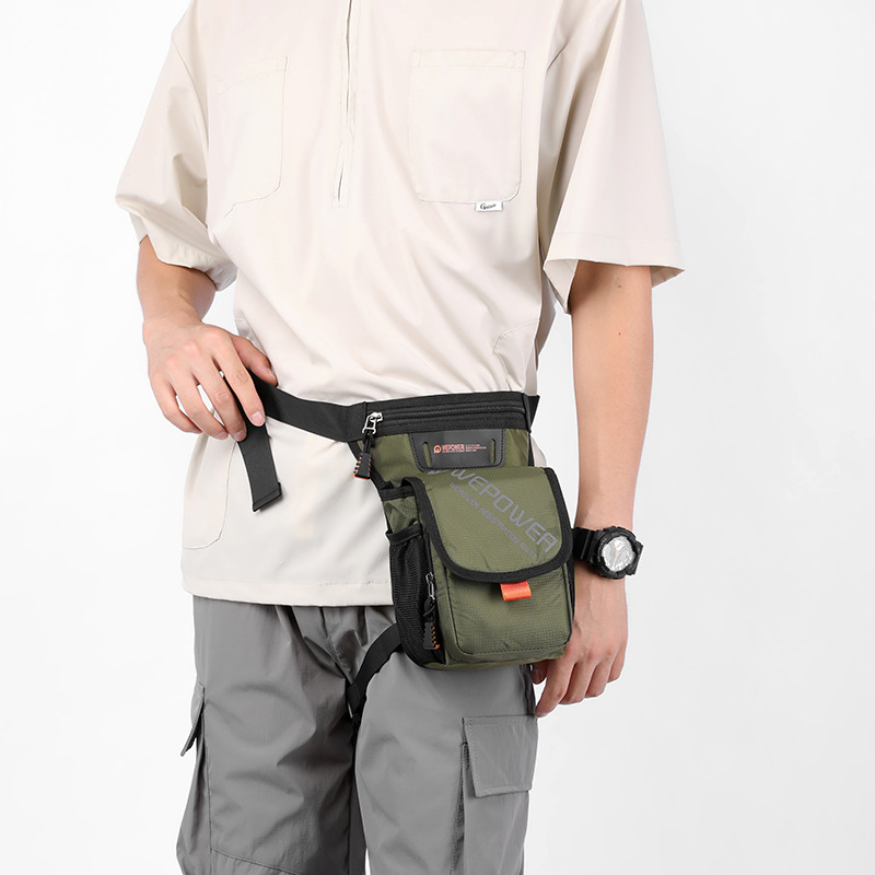 WEPOWER bolso de cintura deportivo al aire libre multifuncional para caminar bolso de hombro de hombre bolso de teléfono móvil bolso de piernas de bicicleta