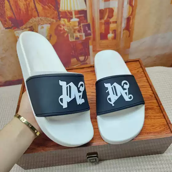 Vietnam Cambodia Singapore High Quality Slippers 2023 Summer Couple Letters Printed Graffiti Angel Slip Flops