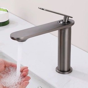 Toilet Basin Basin Hot and Cold Water Tap Wash Basin Wash Basin Wash Pool Bathroom Cabinet Texted Gun Grey Bathroom