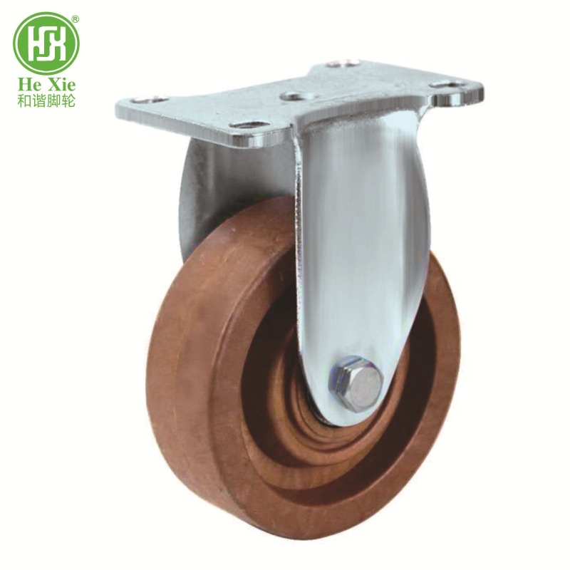 High-Temperature Resistant Casters, 300°C Oven-Specific Wheels, 3-inch, 4-inch, 5-inch, Fiberglass Phenolic, Medium Brown, High-Temperature Resistant Casters