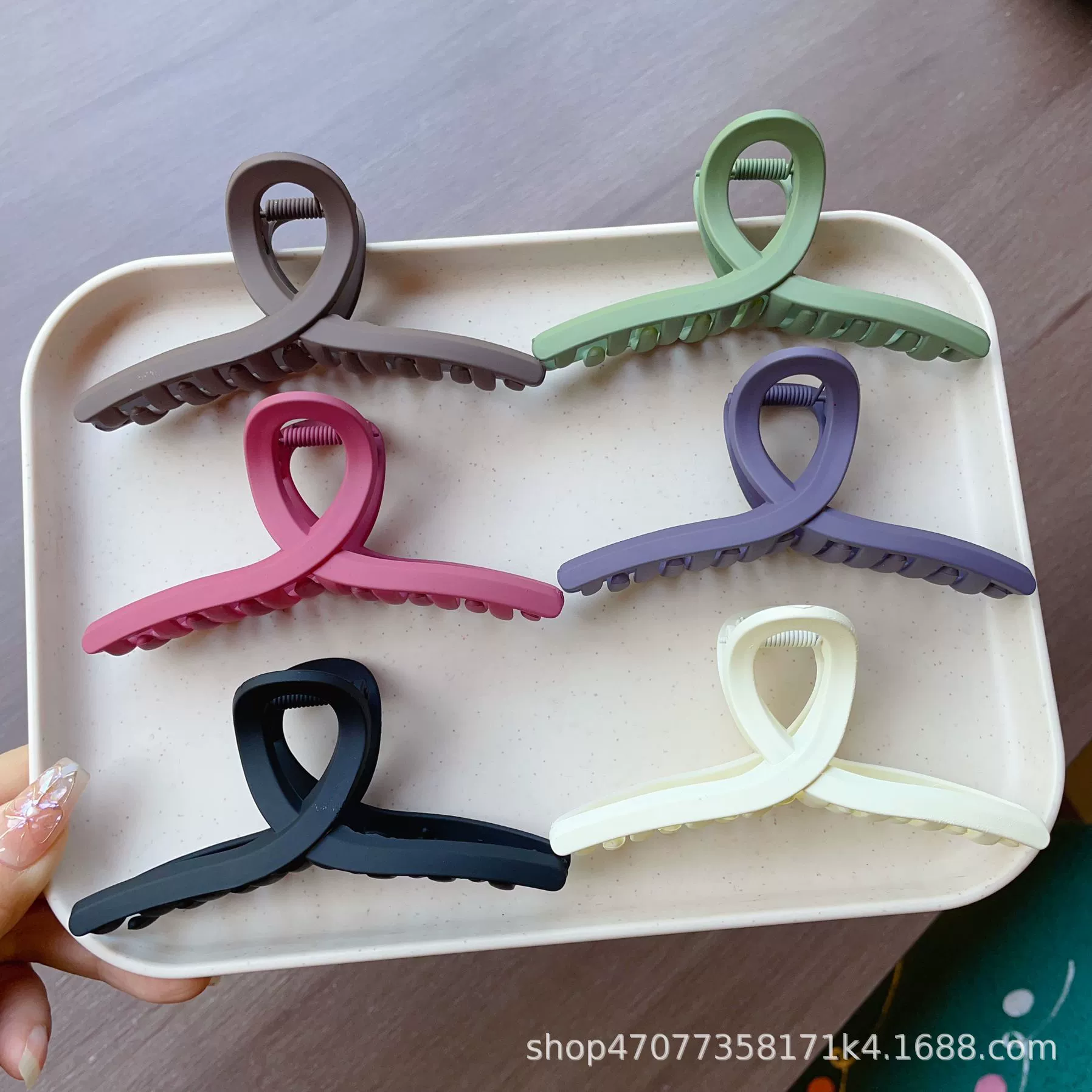 Матовый большой летний краб-пин, заколка для волос, акула, Hairpins, аксессуар для волос, простой и элегантный дизайн