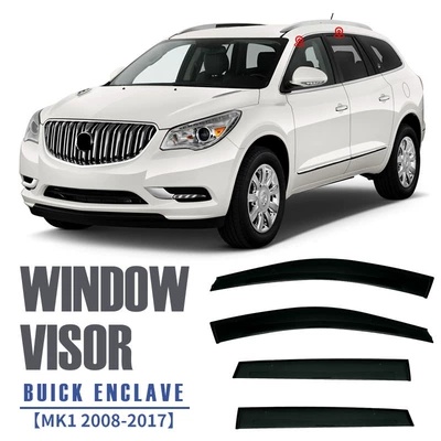 Suitable for Buick Enclave Window Visor (Rain shield) - cross-border-fine-typing-without-logo-enclave-mk1-2008-2017-no-bright-strips-window-rain-shield-corner-protection-packaging