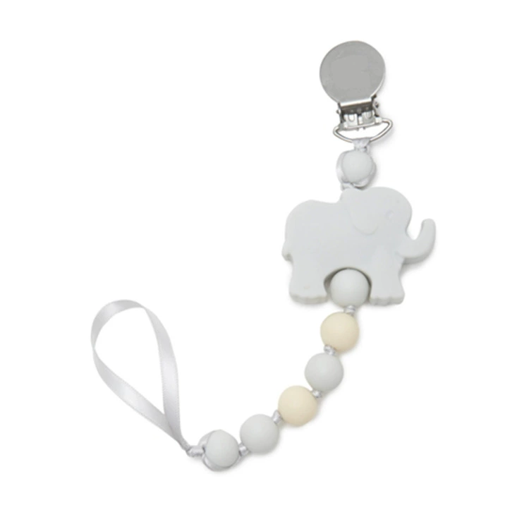 Pacifier for baby, teether, creative silicone toy, metal round beads