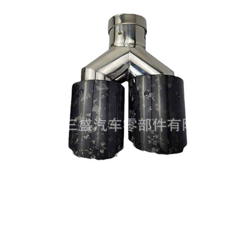 Прямые поставки с фабрики, атласный один из двух Y-образный хвостовой горловина из углеродного волокна, подходящий для модифицированной выхлопной трубы автомобиля, четырехъярусное хвостовое горло