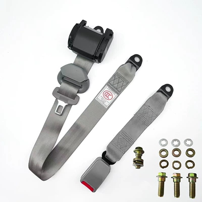 Car seat belt — Locking Safety Belt 3C - gray-d9k3-35cm-webbing-base-imperial-screw-set-conventional-packaging-base-and-retractor-packed-separately