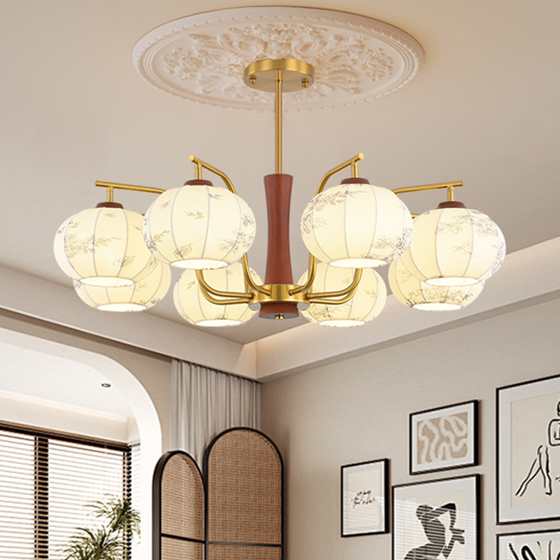 Buxuefa comedor sala de estar candelabro de atmósfera dormitorio medieval retro de alta gama estilo antiguo dormitorio principal método de lámparas de arte de la dinastía Song