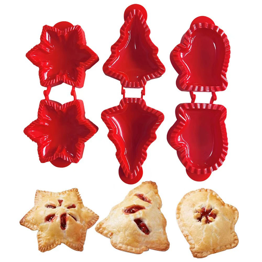Christmas Cookie Moulds Рождественская елка Выпечка Набор 3D Яблочный пирог Снежинка Печенье Форма