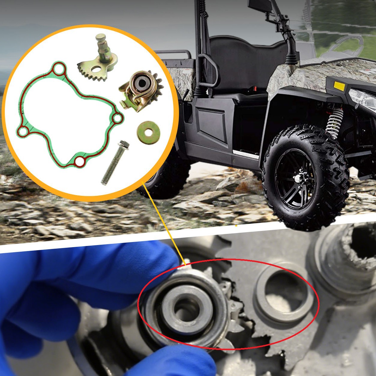 Transfronterizo de anillo de motor HS450 - 750 Yamaha FYM660700ATV / UTV placa de cambio