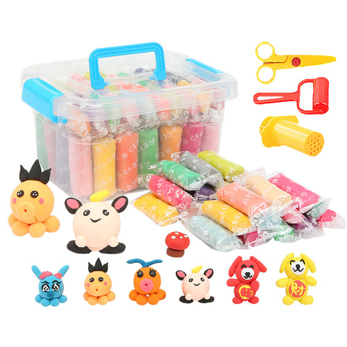 Colored clay children's plasticine set Clay wholesale diy handmade space clay ultra-light clay educational toys