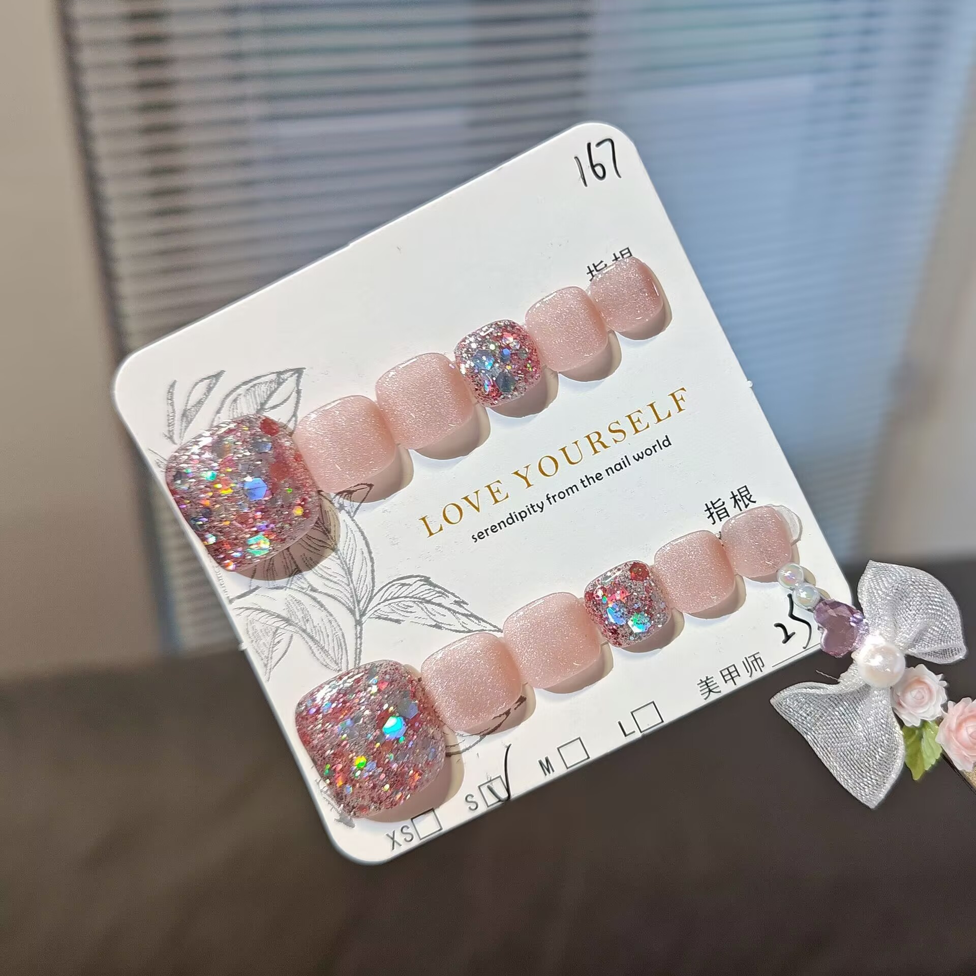 12 piezas de uñas portátiles hechas a mano, parches para uñas de pies, uñas de pies desmontables, uñas blancas terminadas, uñas hechas a mano