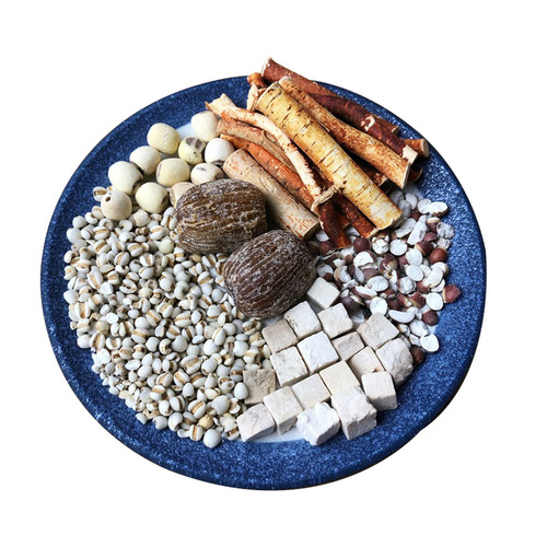 Five Finger Milk Tea and Fu Ling Soup Base Pack, Guangdong Stewed Soup Materials, Euryale Seed and Coix Seed Ingredients Soup Base Pack, Wholesale, One Piece Shipping