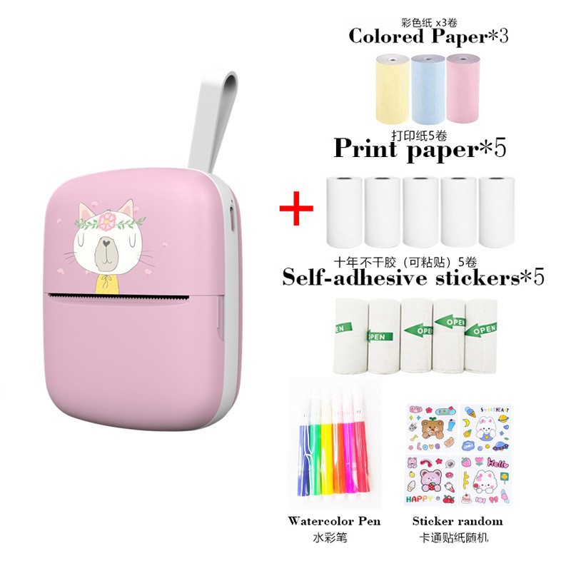 Mini impresora portátil C9, impresión térmica, fotos y apuntes, ideal para estudiantes, fábrica transfronteriza