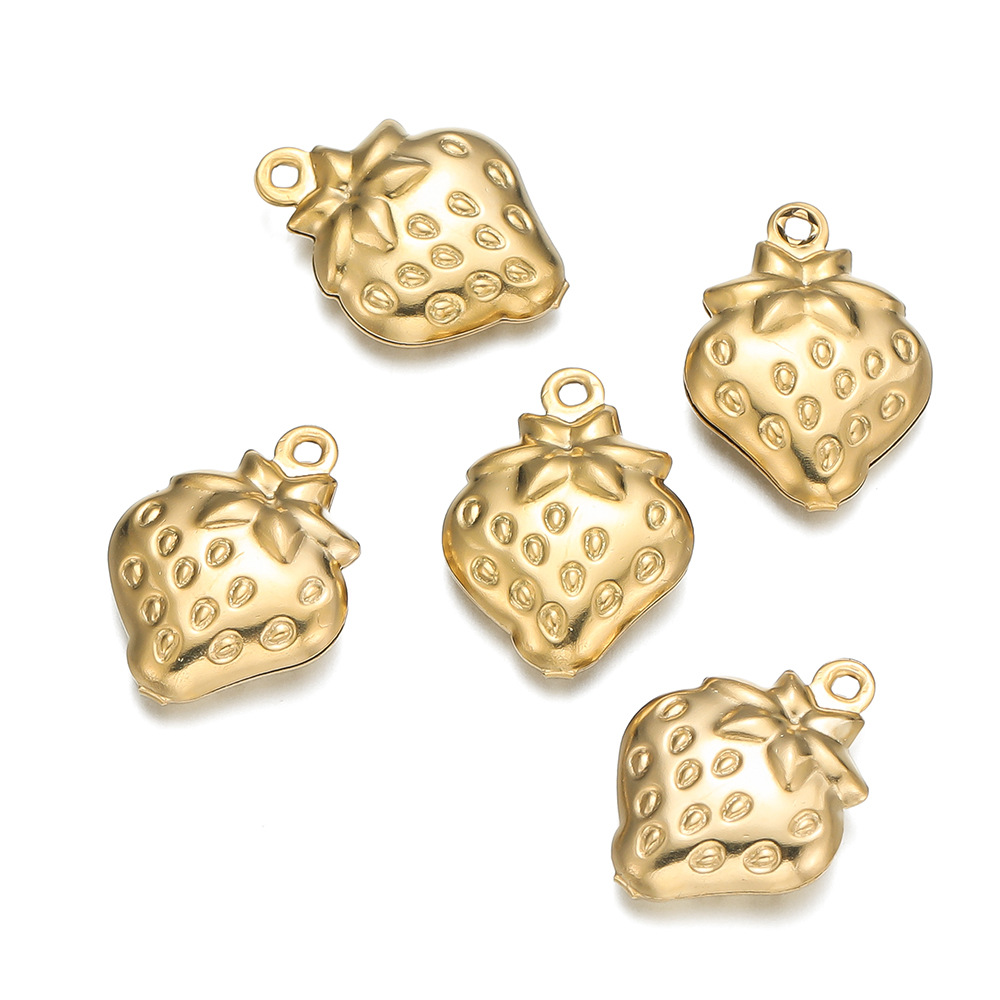 20g Weight Pendant Jewelry Making Type DIY Ornament Accessories Classification 10 PCS/Package Quantity 304 Stainless Steel Material Strawberry, Shell, Fish Pattern All Seasons Season Plating Design Simple Style Style 10 PCS/Package 304 Stainless Steel Strawberry Shell Fish Pendant DIY Ornament Accessories 6