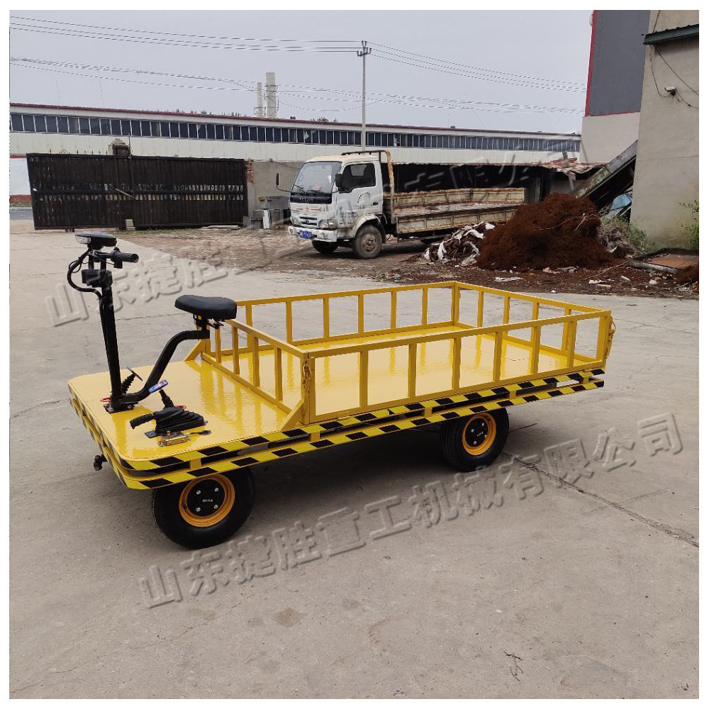 Vehículo de transporte de placa plana eléctrica pequeña de carretera estrecha tipo vehículo de herramientas de asiento de taller de fábrica de carga