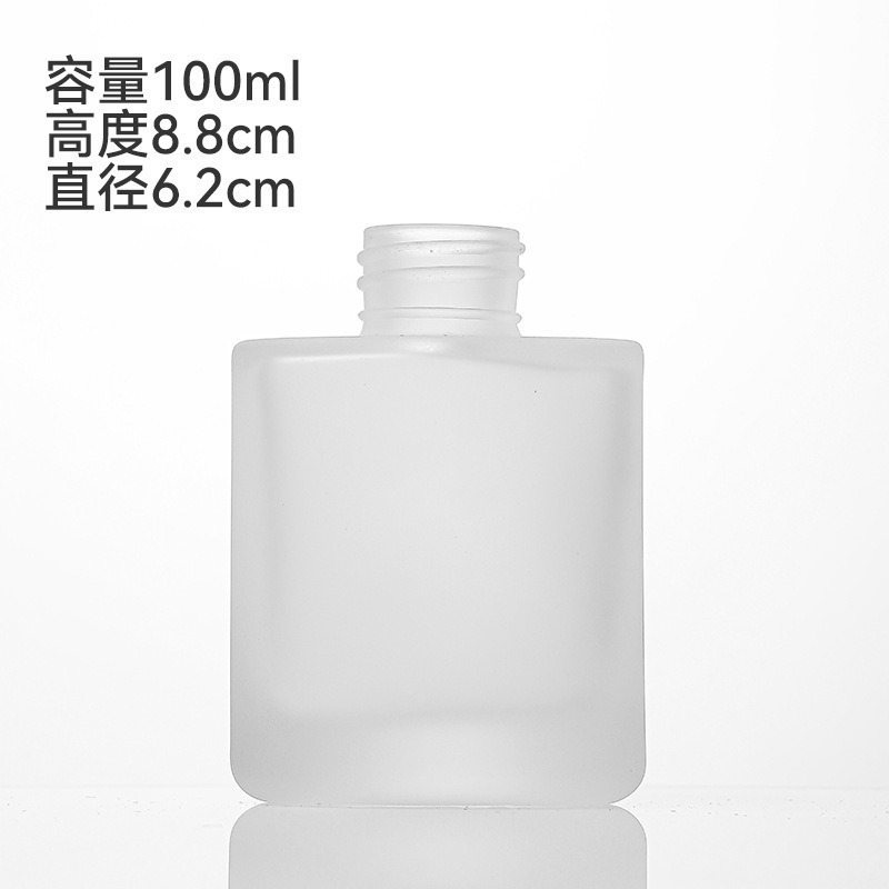 创意三角形玻璃香薰瓶透明蒙砂玻璃香薰空瓶木纹盖北欧风家居摆件|undefined