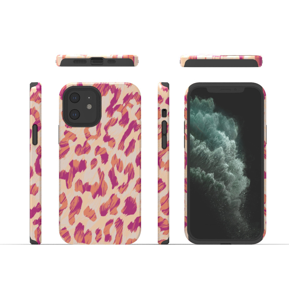 深圳科印抽象虫洞适用于iPhone12双层热转印保护菲林手机壳现货