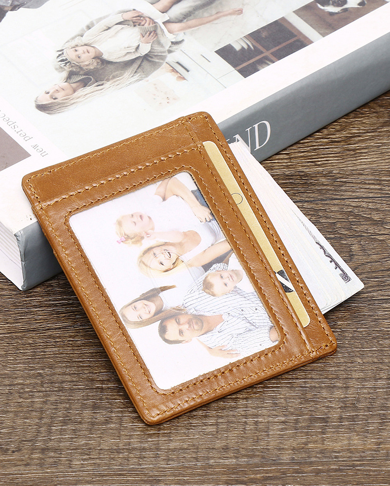 Ví cầm tay nữ da bò chống trộm RFID, đựng thẻ tín dụng và airtag — Màu nâu vàng, Màu cà phê, Màu đen chi tiết 13