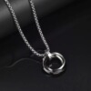 Tide, ring stainless steel, necklace, sweatshirt hip-hop style, chain, accessory, pendant, does not fade, European style