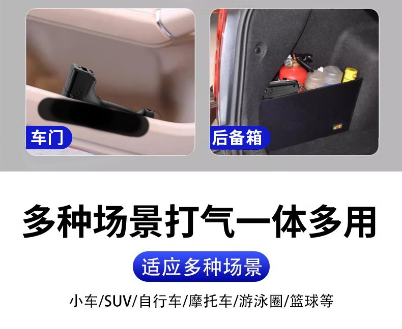 Car Wireless Air Pump, Car Air Pump, High-Pressure Tire Inflator for Sedans, Digital Display Tire Pressure