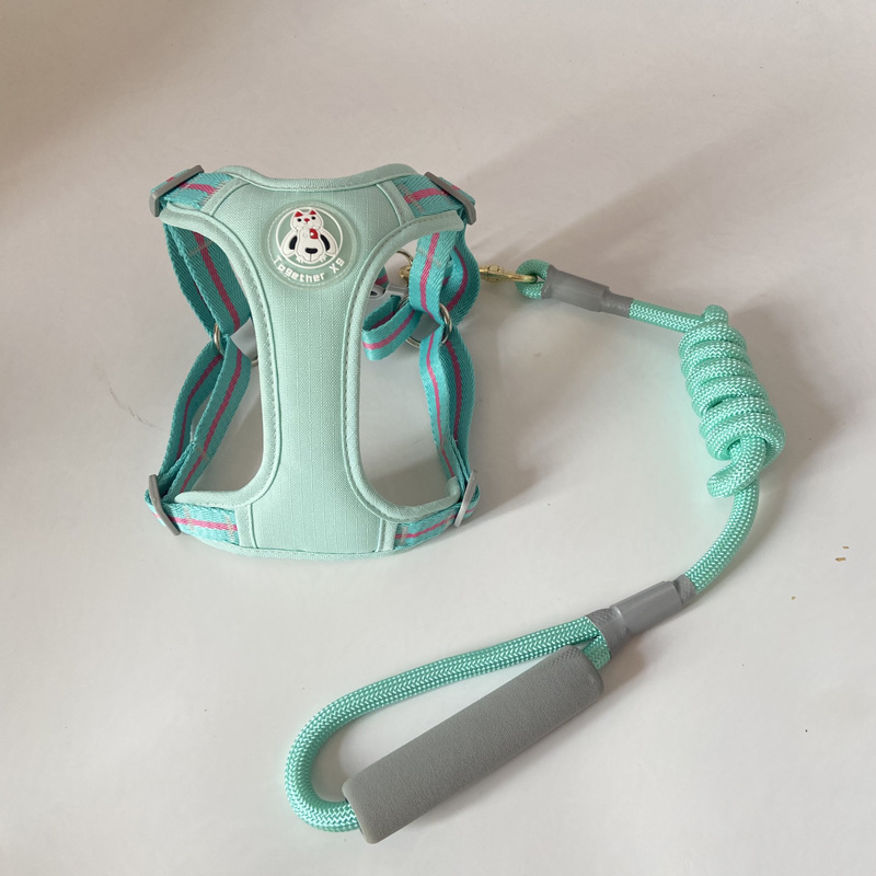 背心式狗狗牵引绳幼犬遛狗绳狗链子中小型犬泰迪比熊博美胸背带|undefined