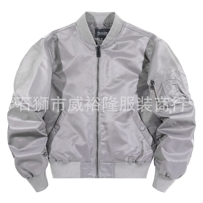 春の新型空軍ma 1パイロットジャケット男性機関車純色コート大サイズ軍服外国貿易飛行服ブーム|undefined