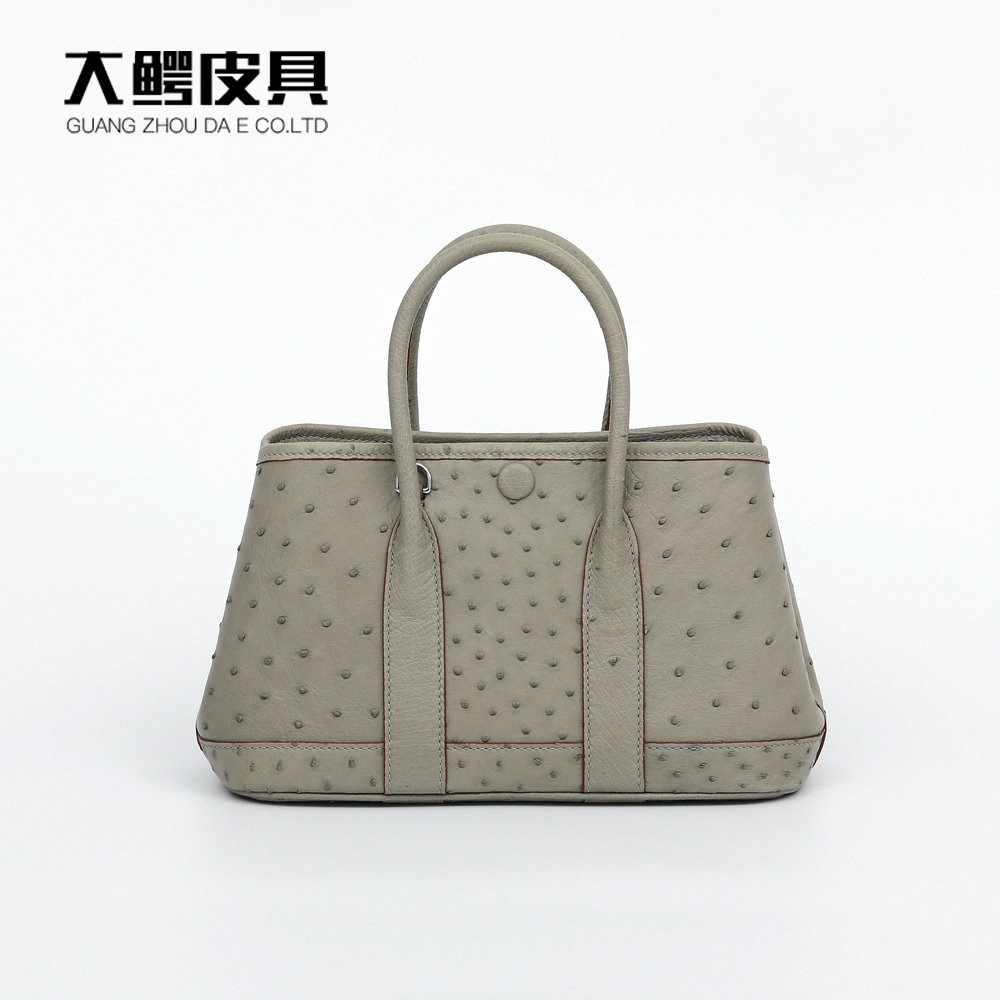 Ostrich Leather Women's Bag Leather Bag Fashion Garden Bag High Sense Mother And Son Bag Ladies Handbag