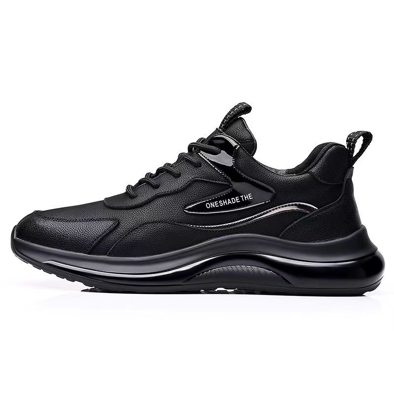 Nuevos zapatos casuales impermeables de cuero de hombre zapatos de moda cómodos zapatos de papá simple versátil zapatos deportivos con suela gruesa al por mayor