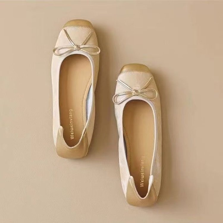 2026 primavera nuevo estilo francés zapato de ballet plana al por mayor un pedazo de zapato de huevo de suela suave para mujeres embarazadas zapatos solos