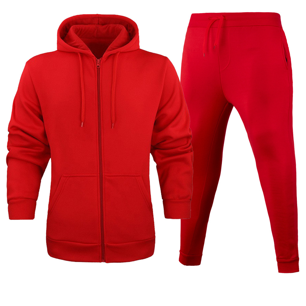 Herren Kapuzenpullover Und Jogginghosen Set Aus Flanellstoff_voghion.com