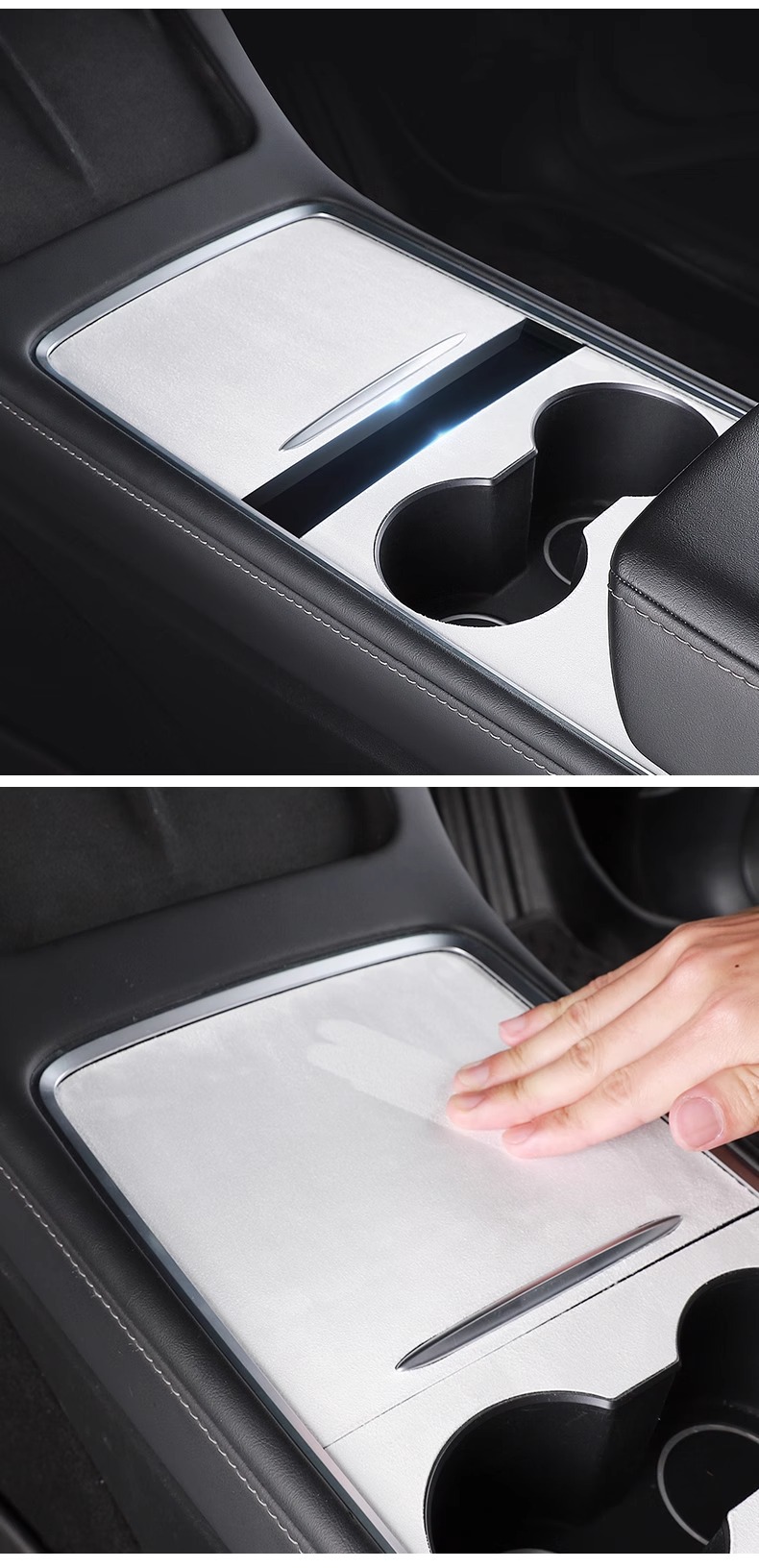Suede Protective Film Interior Modification Accessories for Tesla Model 3/Y