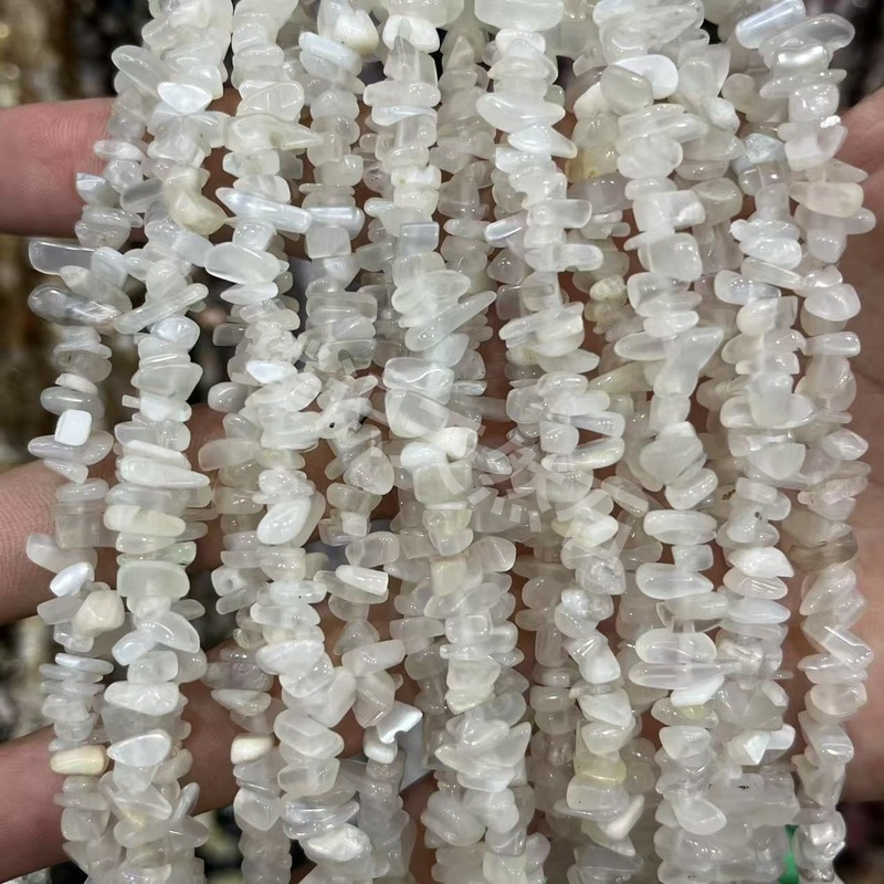 3-5mm天然水晶原石碎石打孔随形石消磁石散珠DIY饰品配件厂家批发|undefined