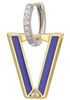 Micro -inlaid earrings women's geometric V -shaped diamond color drip metal ear buckle cross -border jewelry accessories VE415