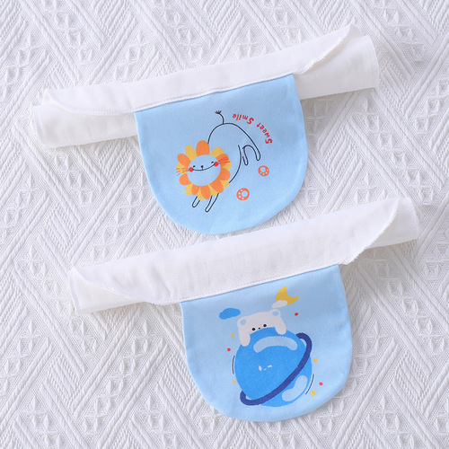 Two packs of children's sweat-absorbent towels, 6-layer baby pure cotton gauze towel, kindergarten sweat towel, baby pad sling