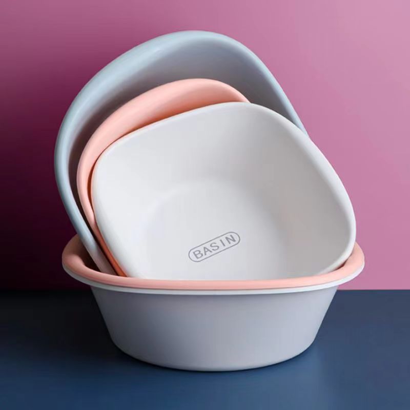 Douyin人気商品【3個セット送料無料】厚みのある家庭用プラスチック洗面器寮学生洗面器ベビーバスタブ|undefined