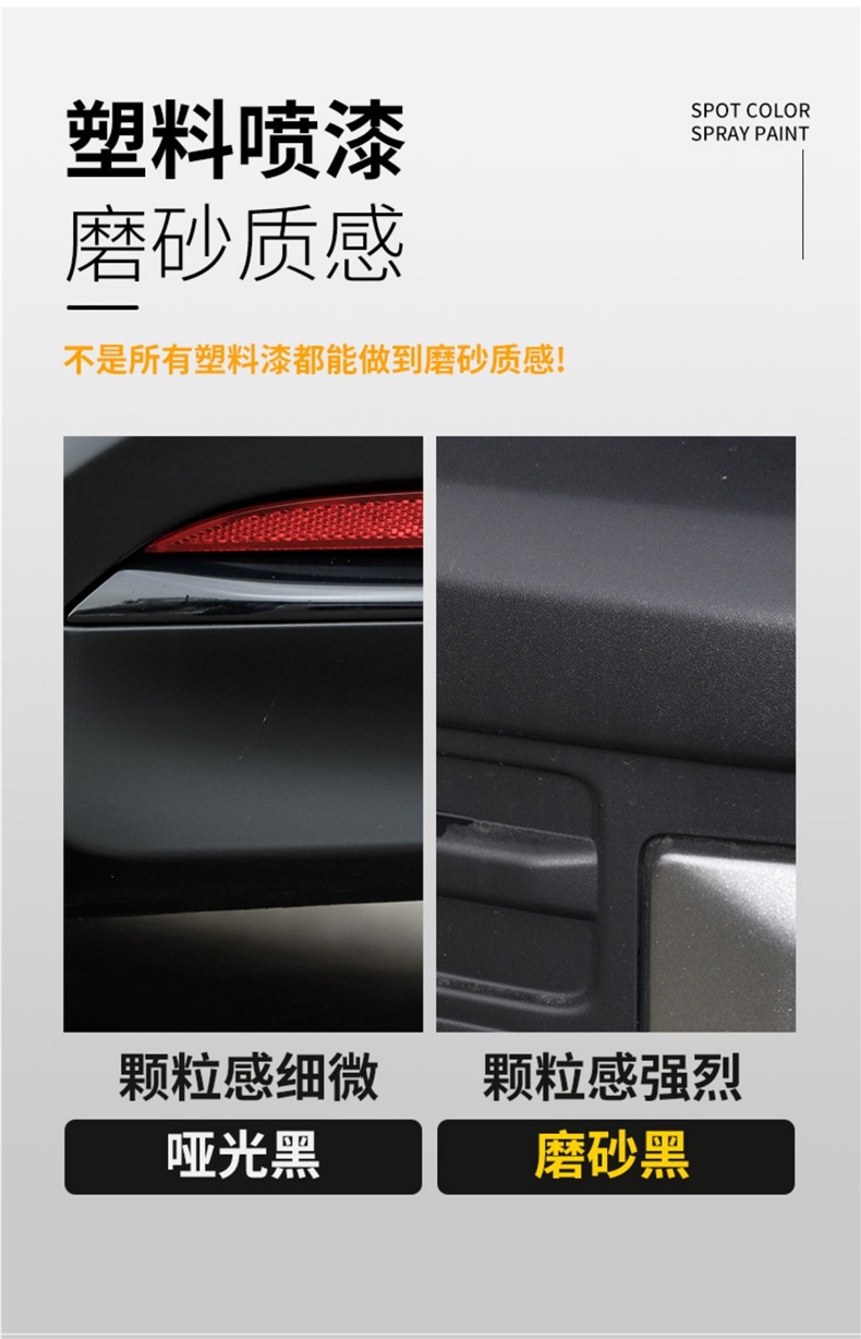 Car Bumper Plastic Repair Paint Black Renovation Restorer Wheel Arch Scratch Matte Black Special Self-Spray Paint
