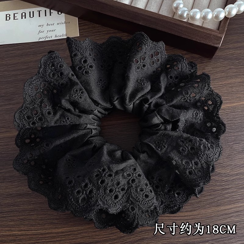 2025 nuevo cordón de cabello de pelo de bolas de encaje, banda de cabello de alta elasticidad, cuerda de cabeza duradera