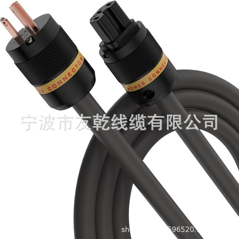 Viborg HiFi电源线，6.6FT，5N OFC AWG，爱好者电源线，16MM铜屏