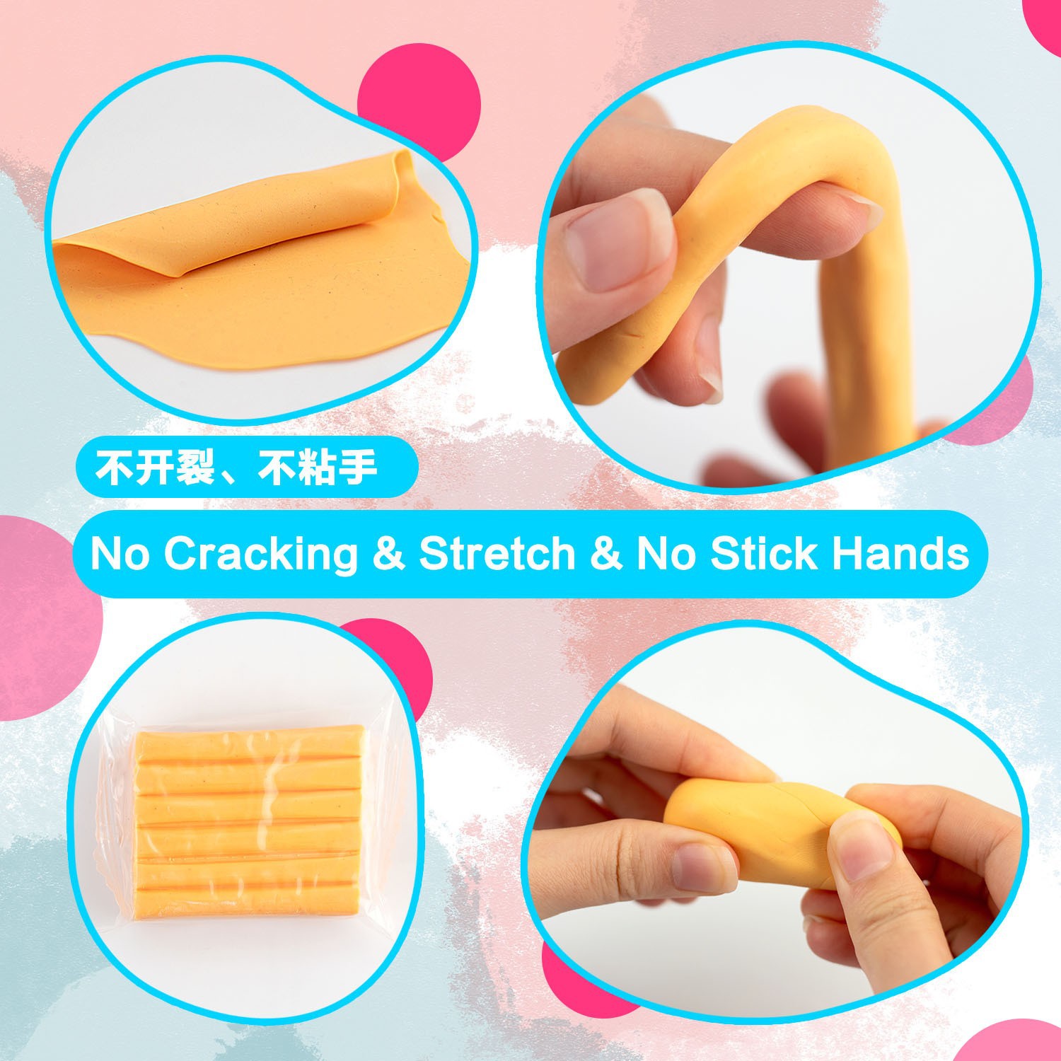 Arcilla suave 50 colores 24 colores plastilina maleta colorida de arcilla arcilla para horno Amazon juego de herramientas de arcilla