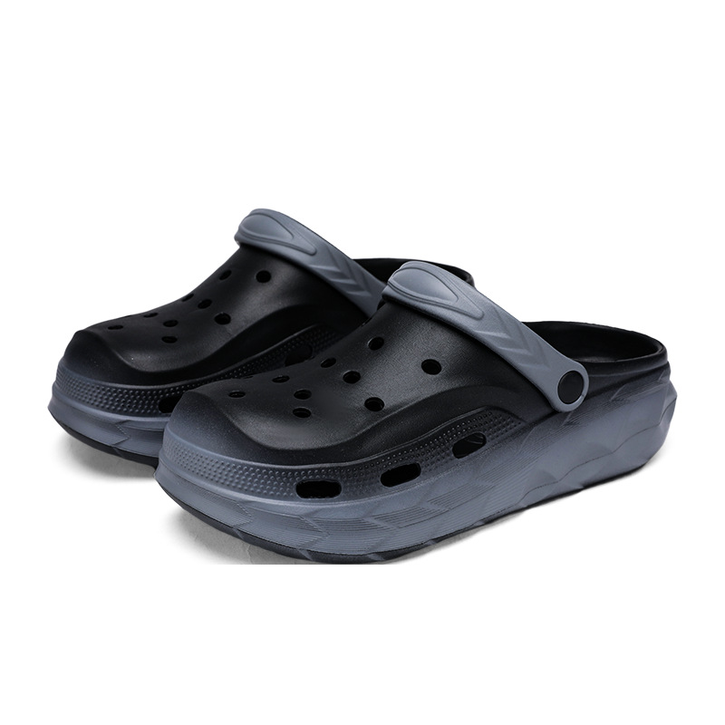 Zapatos con agujeros Sandalias antideslizantes y desodorantes para exteriores de verano para hombres, deportes, playa, ocio, conducción de doble uso, zapatillas transpirables Baotou