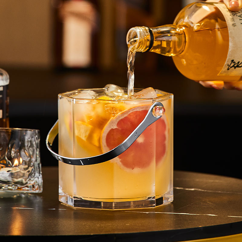 Vidrio de cristal creativo barril de hielo de cerveza de vino tinto barril de hielo europeo gran barril de champán