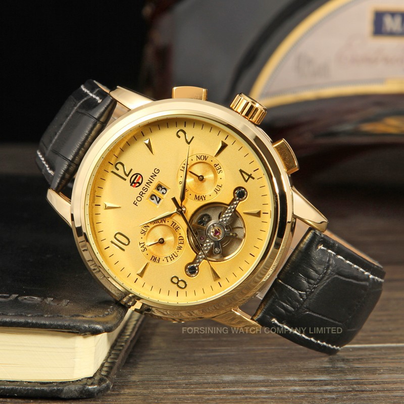 Men's Automatic Mechanical Watch With Tourbillon And Moon Phase_voghion.com