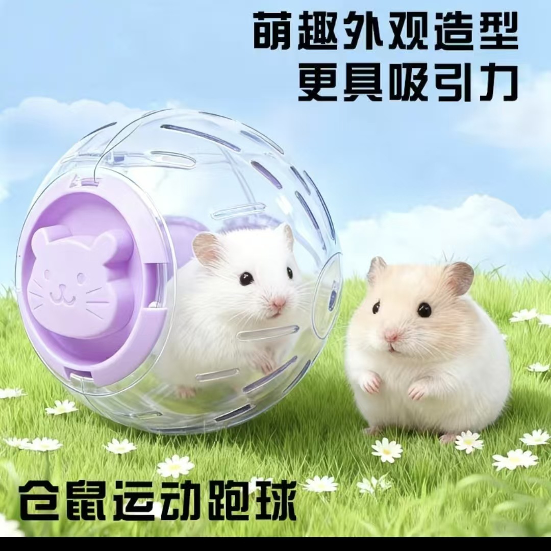 批发仓鼠跑球玩具透明滚球金丝熊水晶跑球仓鼠用品跑步球防走丢